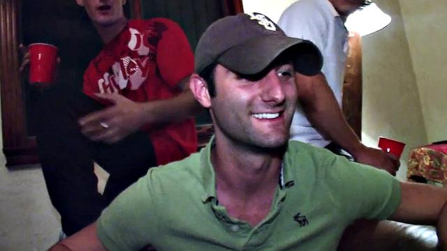 Str8 stud hazed and banged for voyeur fraternity party