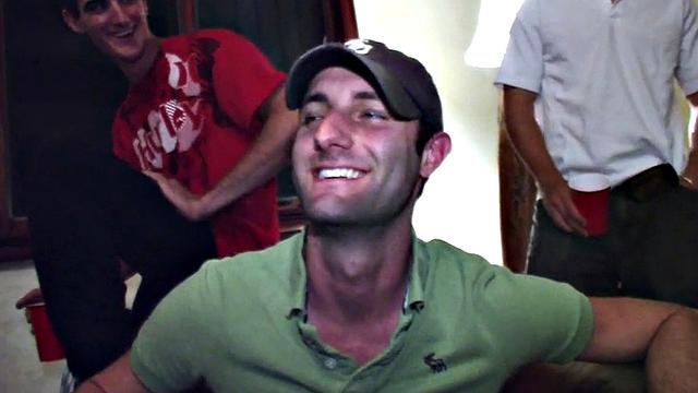Str8 stud hazed and banged for voyeur fraternity party