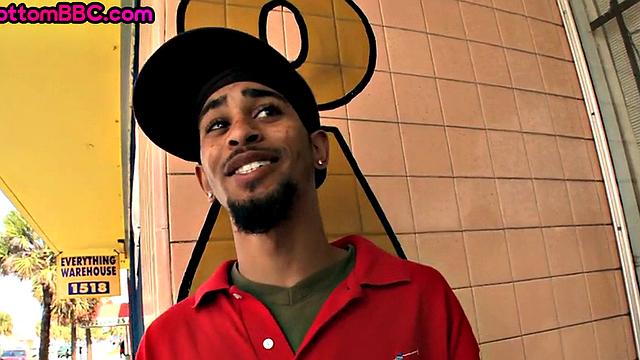 Skinny Black bottom fucked in ass for cash until cumshot