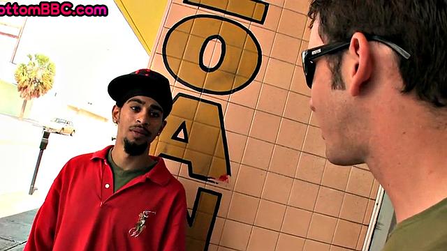 Skinny Black bottom fucked in ass for cash until cumshot