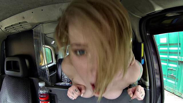 Taxi Driver Gets Lesbian To Give Cock Another Go