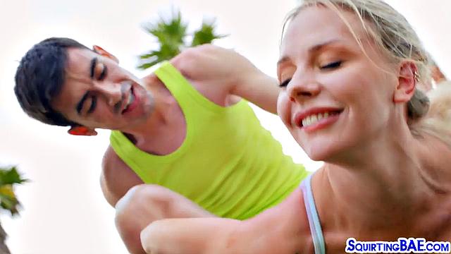 Blonde MILF fucked anally by lucky stud