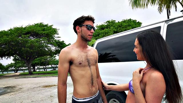 Straight tricked stud fucks black bottom in bus