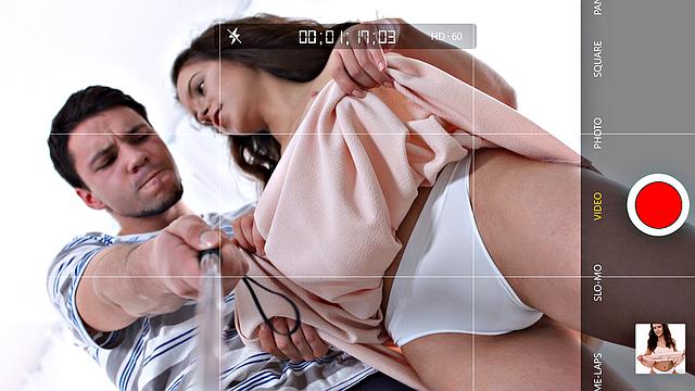 Taking selfies with cum on face