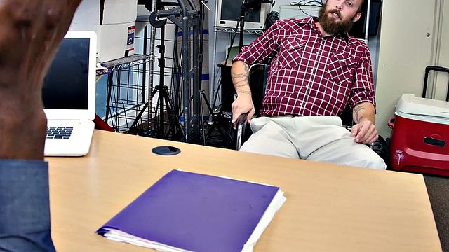 White gay smashed by big black cock in anal from behind