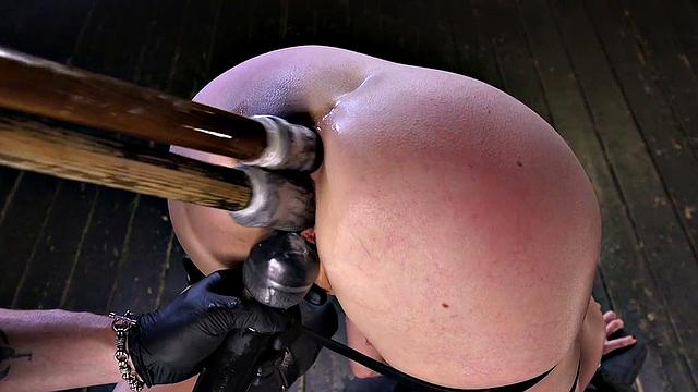 BDSM ass and pussy toyed sub screams from orgasmic pleasure