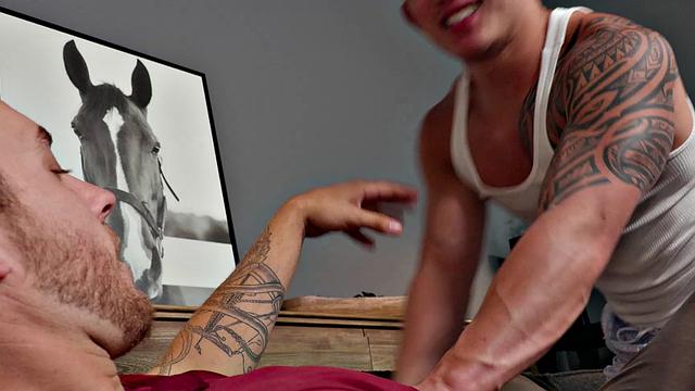 Sulky Latino Hunk Fucks BF During Phone Interview - Carter Woods, Damien Cruz - NextDoorStudios