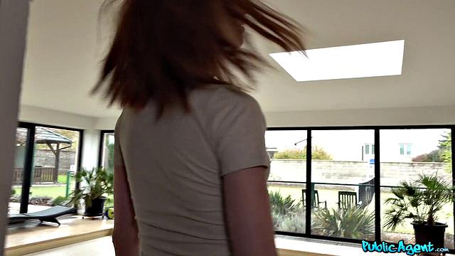 Redhead Brit fucks in a posh villa