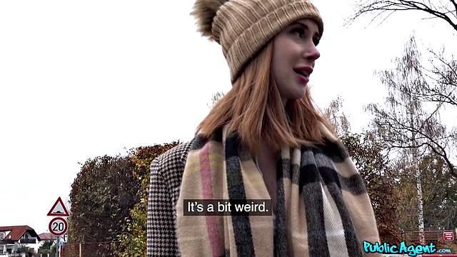 Redhead Brit fucks in a posh villa