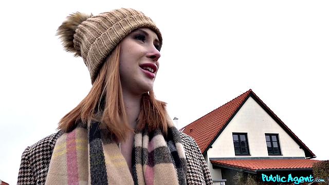 Redhead Brit fucks in a posh villa