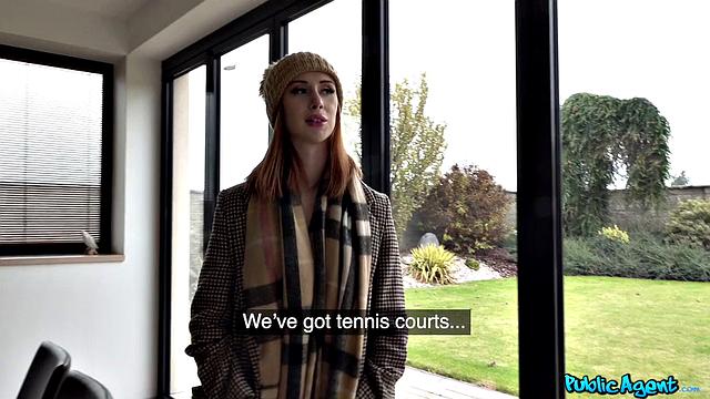 Redhead Brit fucks in a posh villa