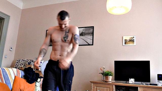 Str8 amateur Jock riding stranger's cock in POV for cash