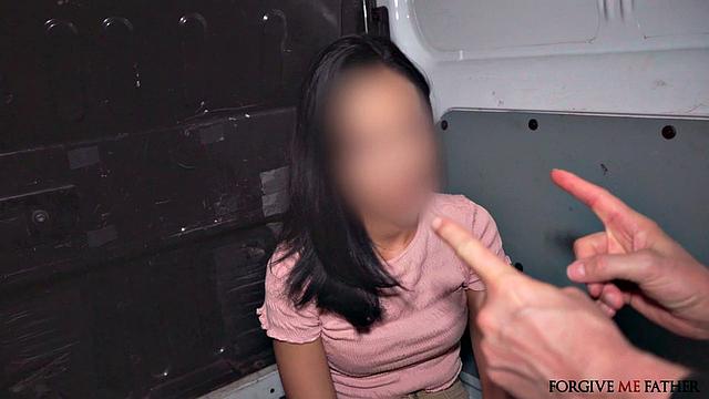 Student forgiven in van