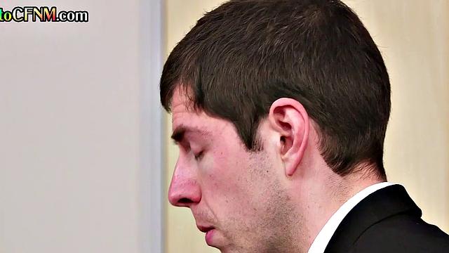 Dominant CFNM bosses cocksucking