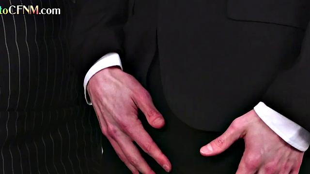 Dominant CFNM bosses cocksucking