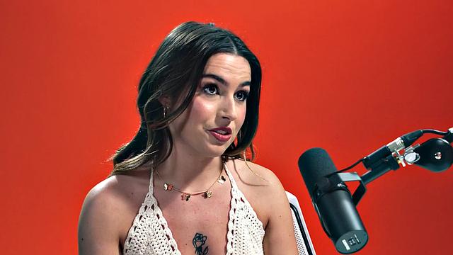 Stunning big-titted babe jerking off