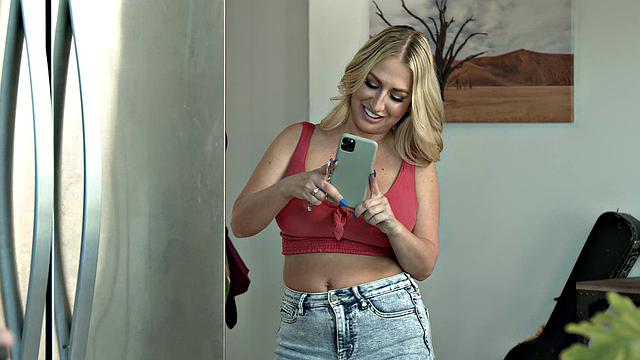 Quinn Waters fucks her friend's big husband's cock.