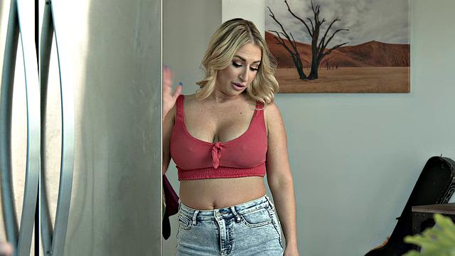 Quinn Waters fucks her friend's big husband's cock.