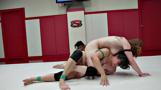 Wrestling public dykes on wrestling field for crowd