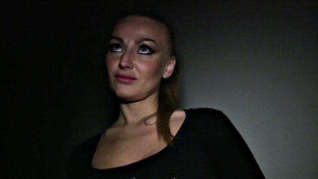 Public stairwell babe gets her ass drilled in POV with a smile