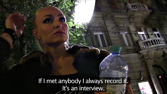 Public stairwell babe gets her ass drilled in POV with a smile