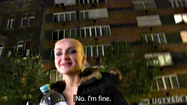 Public stairwell babe gets her ass drilled in POV with a smile