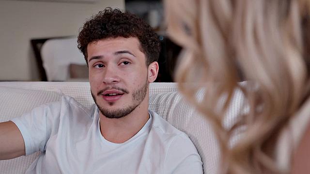 Busty Blonde MILF Bunny Madison fucks her son's bully and begs for his load on her face