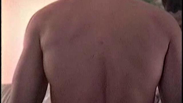 chris strips down and strokes his thick cock for the camera