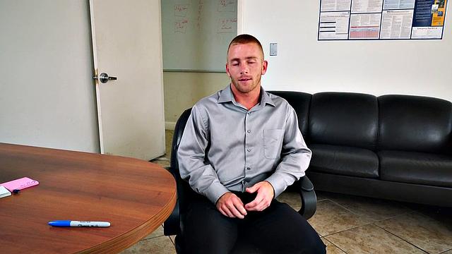 A hairy boss take control in the office and pound his employee's ass