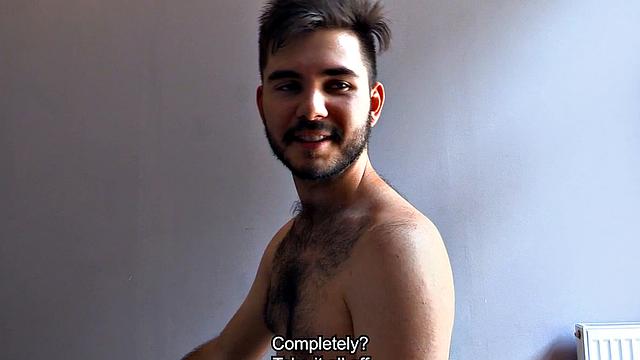 Real straight guy riding gay cock before finishing with HJ