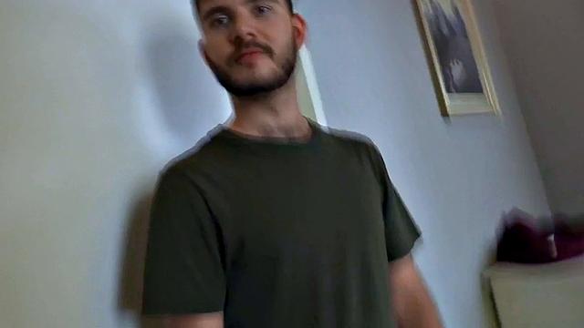 Real straight guy riding gay cock before finishing with HJ