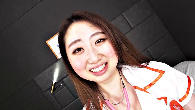 Ai Okamoto is a nursing student dressed up in a nurse uniform