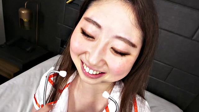 Ai Okamoto is a nursing student dressed up in a nurse uniform