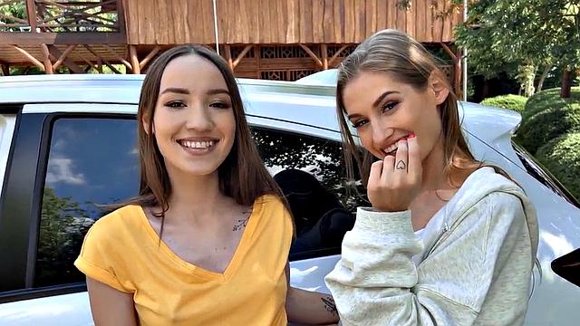 Voyeur watches and touches public cuddling in car