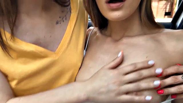 Voyeur watches and touches public cuddling in car