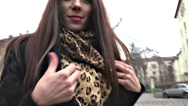 Naughty Russian MILF Flashes Her Panties in the Outdoors