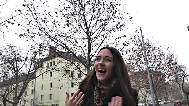 Naughty Russian MILF Flashes Her Panties in the Outdoors