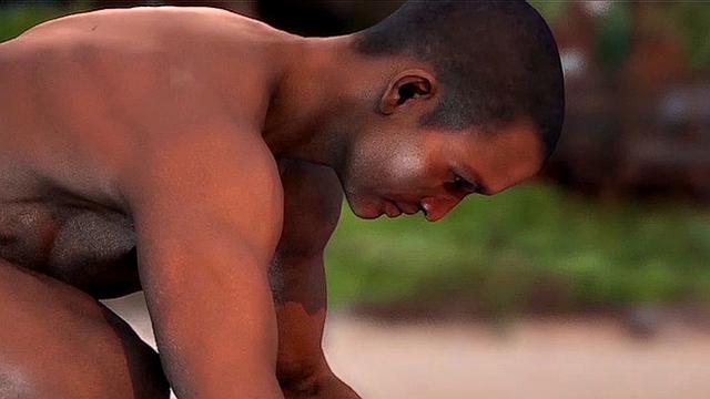 Three hot babes having sex on public beach