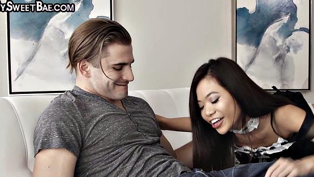 21yo Asian maid smashed in wet pussy by horny boss