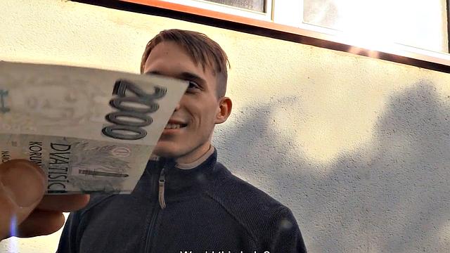 Euro stud picked up bareback fucked in POV for cash