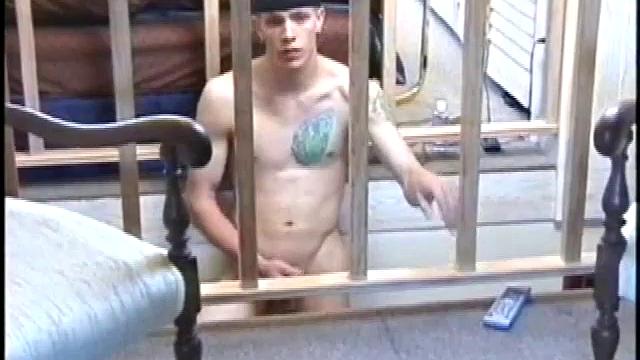 Shane strokes his cock hard and moans for release