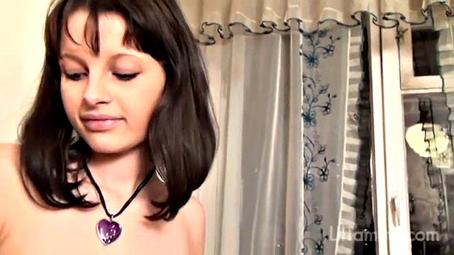 Sexy petite Lil Tammy masturbates in a POV solo scene