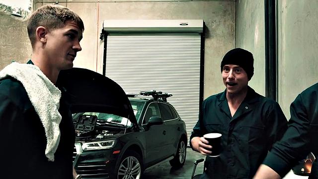 Facial stud bareback fucked by stepbro on work