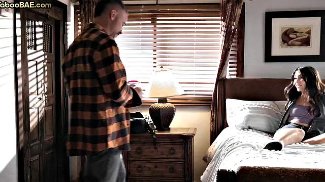 Taboo babe licked by lover