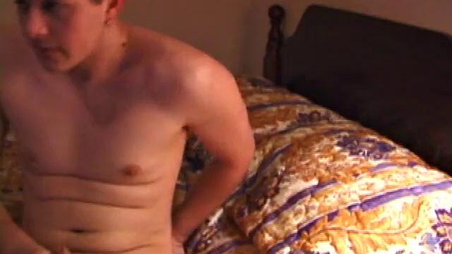 Naked on the bed and beating off, we soon find out why this guy calls himself Lucky