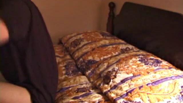 Naked on the bed and beating off, we soon find out why this guy calls himself Lucky