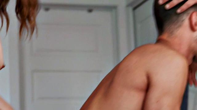 Redhead skinny GF with tattoos fucked in MMF 3some