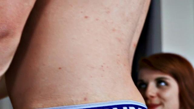 Redhead skinny GF with tattoos fucked in MMF 3some