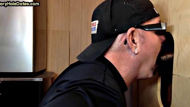 Gloryhole DILF sucks and gets fucked till cum in mouth