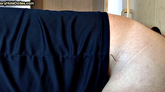 Gloryhole DILF sucks and gets fucked till cum in mouth